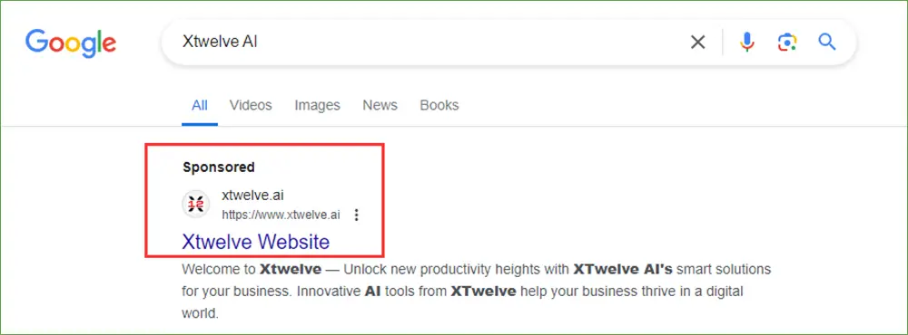 Xtwelve AI on Google