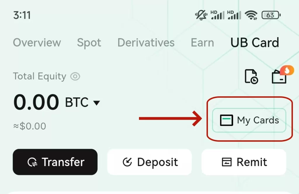 ubitex bank card